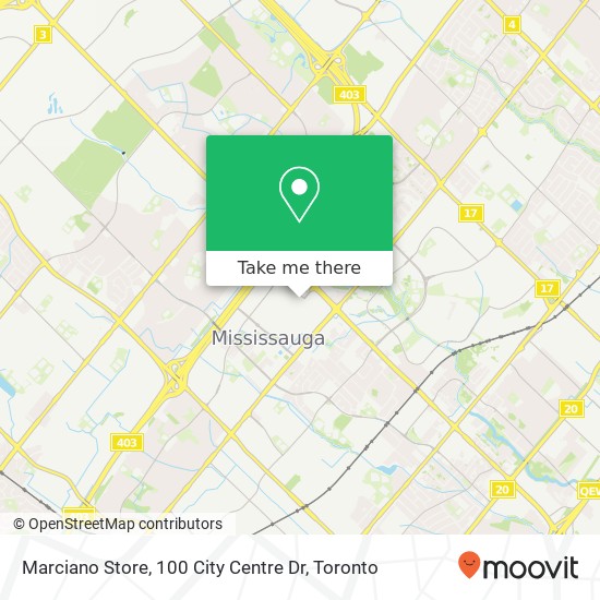 Marciano Store, 100 City Centre Dr map