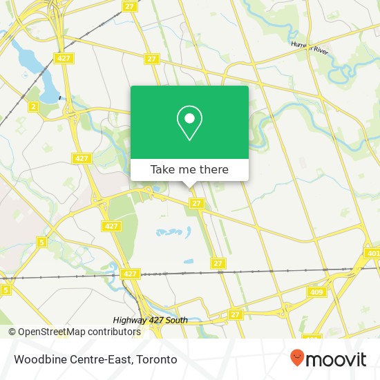 Woodbine Centre-East map