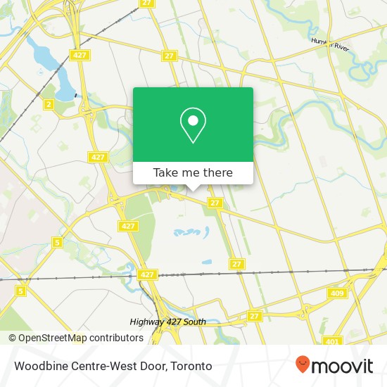 Woodbine Centre-West Door map