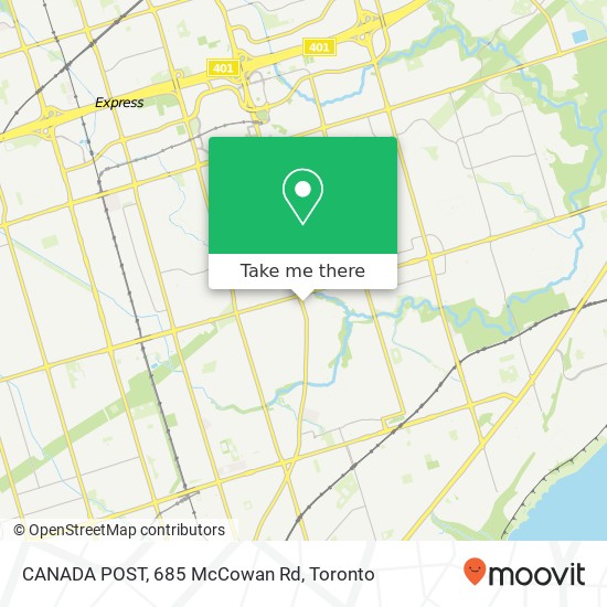 CANADA POST, 685 McCowan Rd map