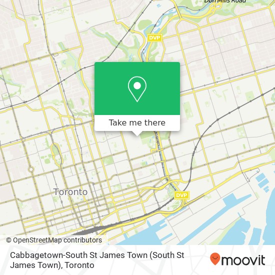 Cabbagetown-South St James Town map