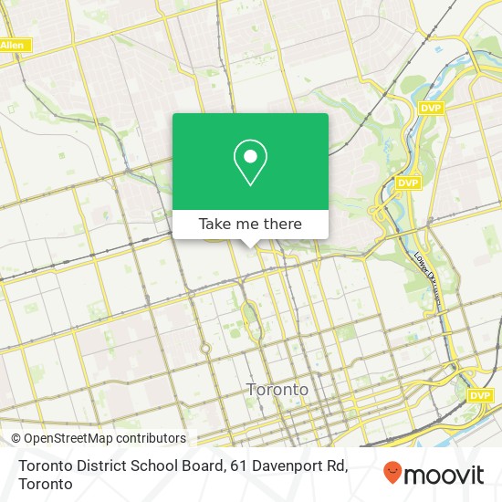 Toronto District School Board, 61 Davenport Rd map