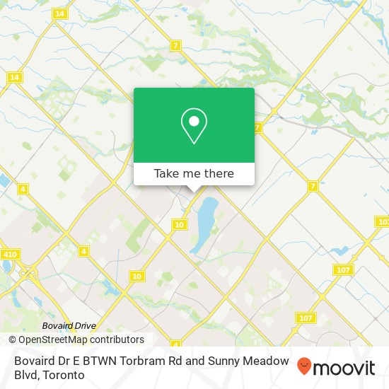 Bovaird Dr E BTWN Torbram Rd and Sunny Meadow Blvd map