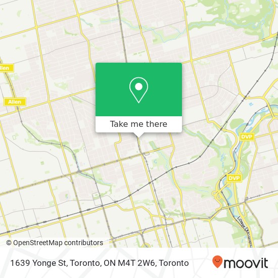 1639 Yonge St, Toronto, ON M4T 2W6 map