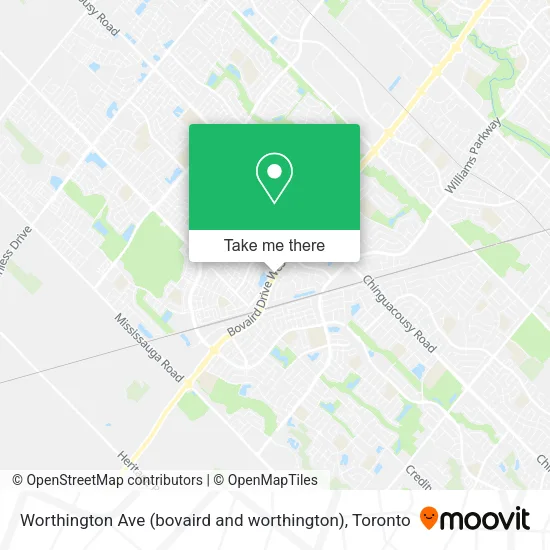Worthington Ave (bovaird and worthington) map
