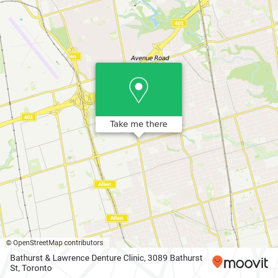 Bathurst & Lawrence Denture Clinic, 3089 Bathurst St map