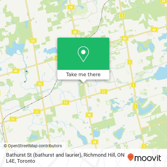 Bathurst St (bathurst and laurier), Richmond Hill, ON L4E map
