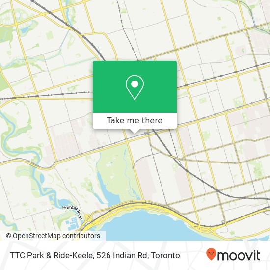 TTC Park & Ride-Keele, 526 Indian Rd map