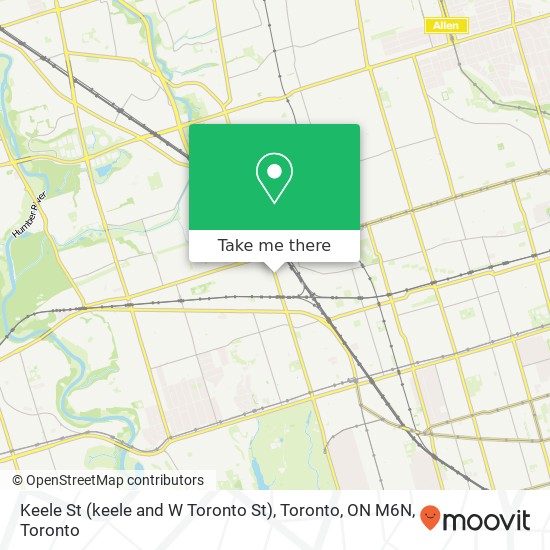 Keele St (keele and W Toronto St), Toronto, ON M6N map