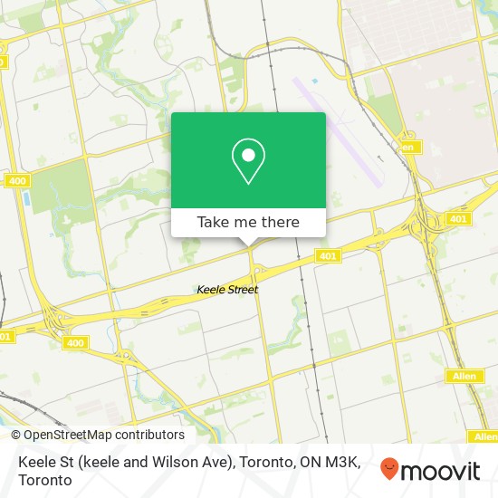 Keele St (keele and Wilson Ave), Toronto, ON M3K plan