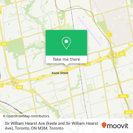 Sir William Hearst Ave (keele and Sir William Hearst Ave), Toronto, ON M3M map