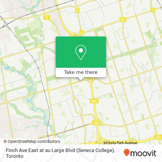 Finch Ave East at au Large Blvd (Seneca College) plan