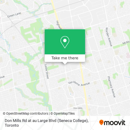 Don Mills Rd at au Large Blvd (Seneca College) map
