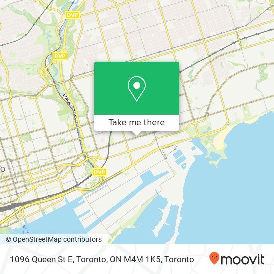 1096 Queen St E, Toronto, ON M4M 1K5 map