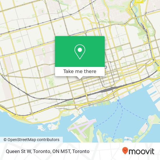 Queen St W, Toronto, ON M5T map