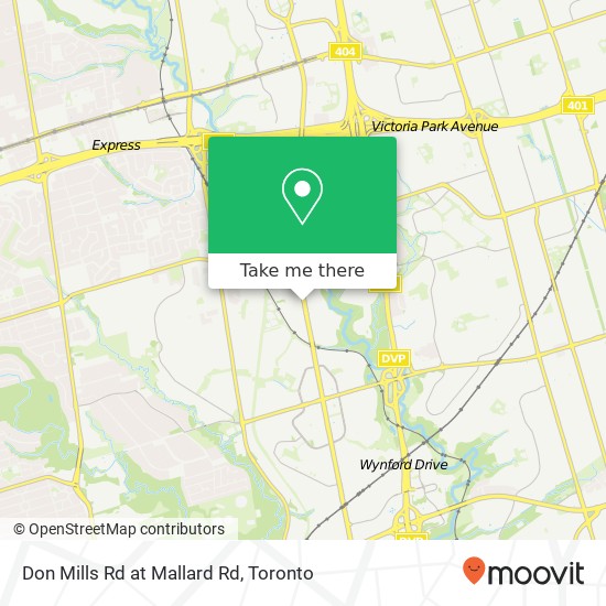 Don Mills Rd at Mallard Rd map