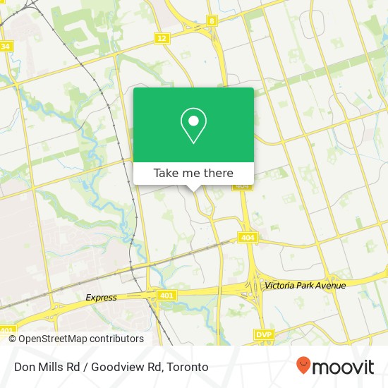 Don Mills Rd / Goodview Rd map