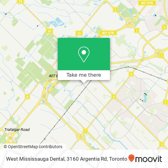 West Mississauga Dental, 3160 Argentia Rd map