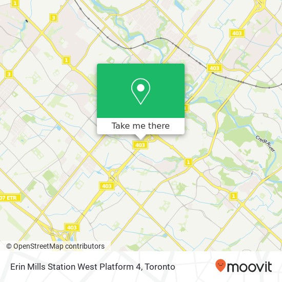 Erin Mills Station West Platform 4 plan