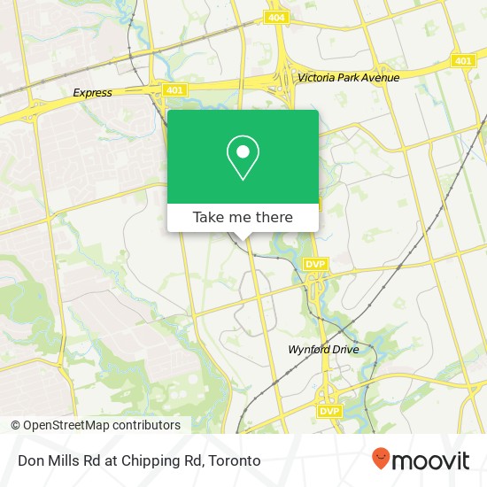 Don Mills Rd at Chipping Rd map
