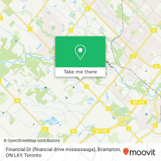 Financial Dr (financial drive mississauga), Brampton, ON L6Y map