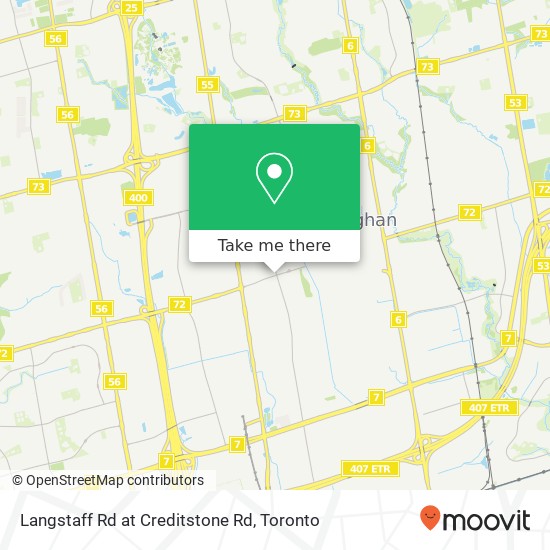 Langstaff Rd at Creditstone Rd map