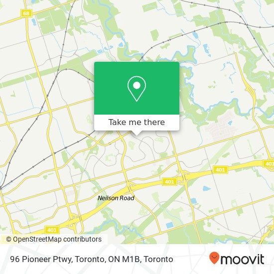 96 Pioneer Ptwy, Toronto, ON M1B map