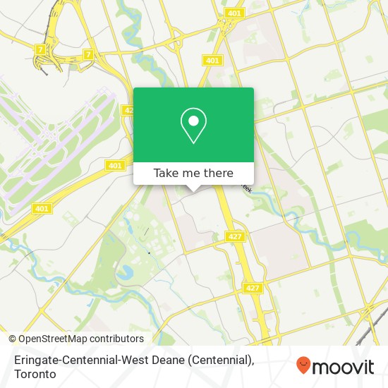 Eringate-Centennial-West Deane map