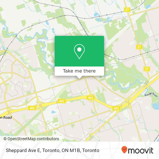 Sheppard Ave E, Toronto, ON M1B map