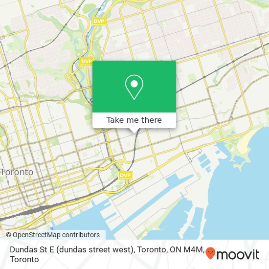 Dundas St E (dundas street west), Toronto, ON M4M map