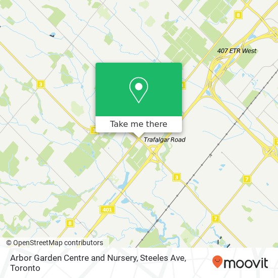 Arbor Garden Centre and Nursery, Steeles Ave map