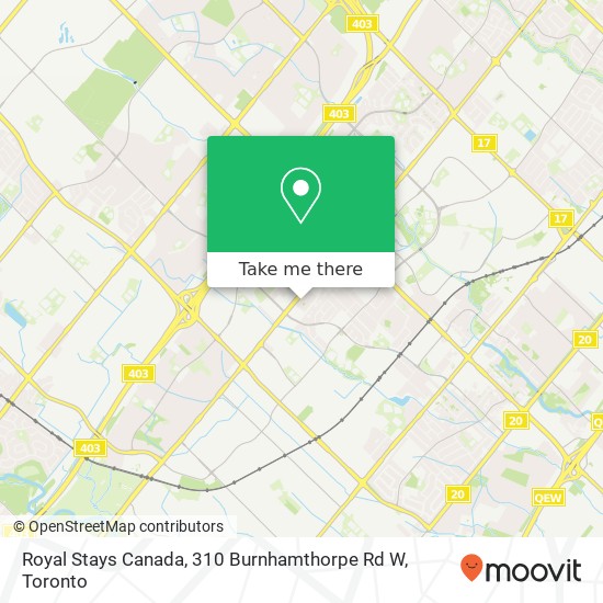Royal Stays Canada, 310 Burnhamthorpe Rd W map