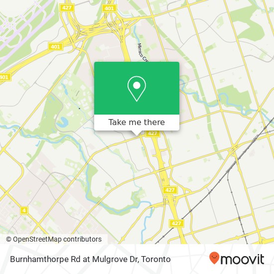 Burnhamthorpe Rd at Mulgrove Dr map