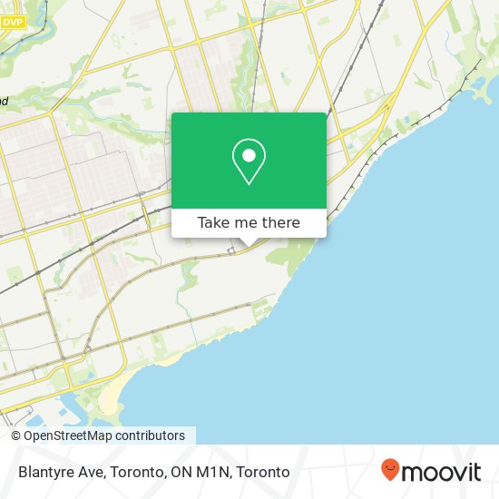 Blantyre Ave, Toronto, ON M1N map
