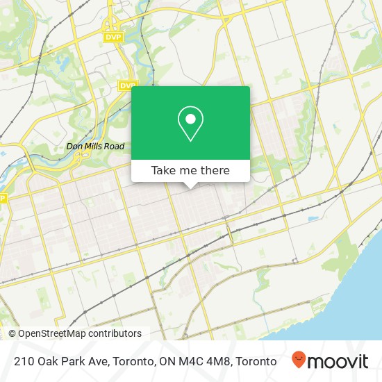 210 Oak Park Ave, Toronto, ON M4C 4M8 plan