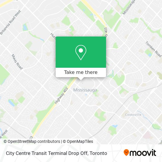 City Centre Transit Terminal Drop Off map