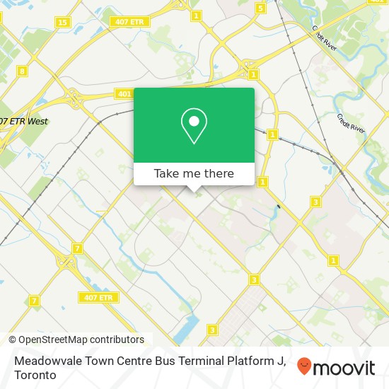 Meadowvale Town Centre Bus Terminal Platform J plan