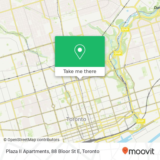 Plaza II Apartments, 88 Bloor St E map