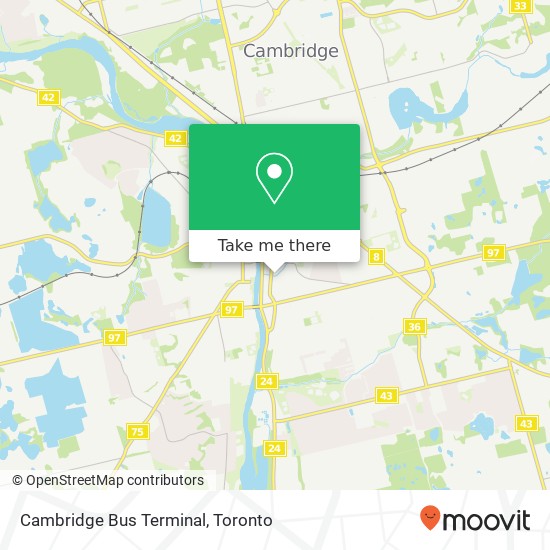 Cambridge Bus Terminal map