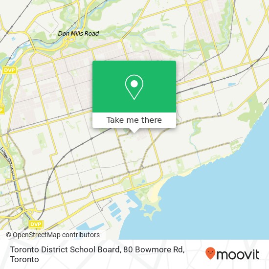 Toronto District School Board, 80 Bowmore Rd plan