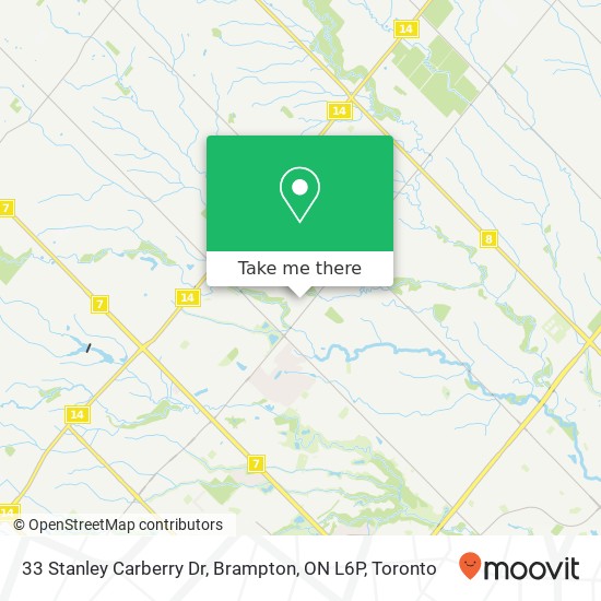 33 Stanley Carberry Dr, Brampton, ON L6P map