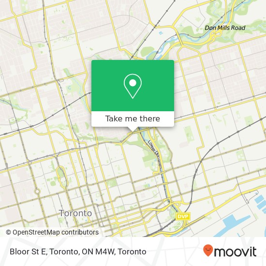 Bloor St E, Toronto, ON M4W plan