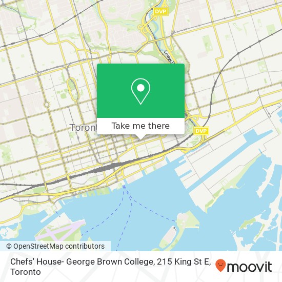 Chefs' House- George Brown College, 215 King St E map