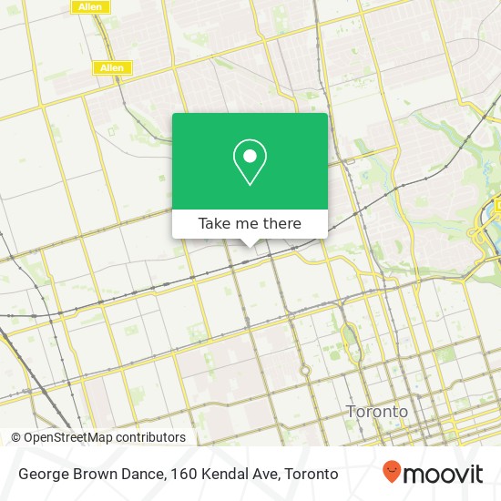 George Brown Dance, 160 Kendal Ave map