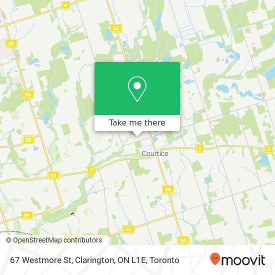 67 Westmore St, Clarington, ON L1E map