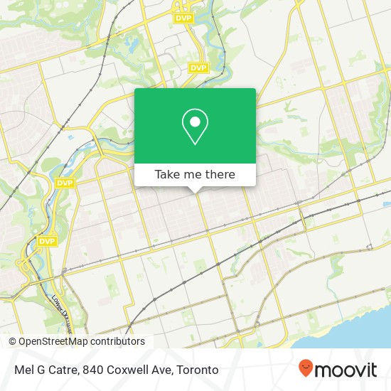 Mel G Catre, 840 Coxwell Ave map