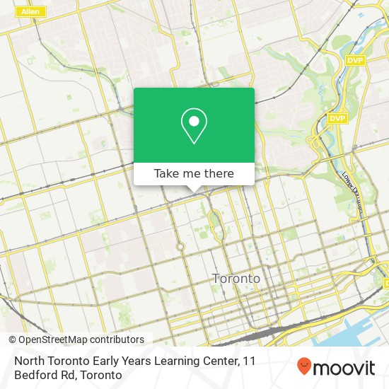 North Toronto Early Years Learning Center, 11 Bedford Rd map