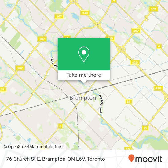 76 Church St E, Brampton, ON L6V map