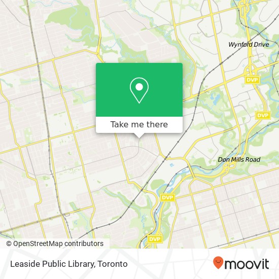 Leaside Public Library map