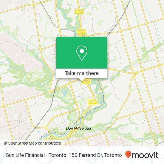 Sun Life Financial - Toronto, 150 Ferrand Dr map